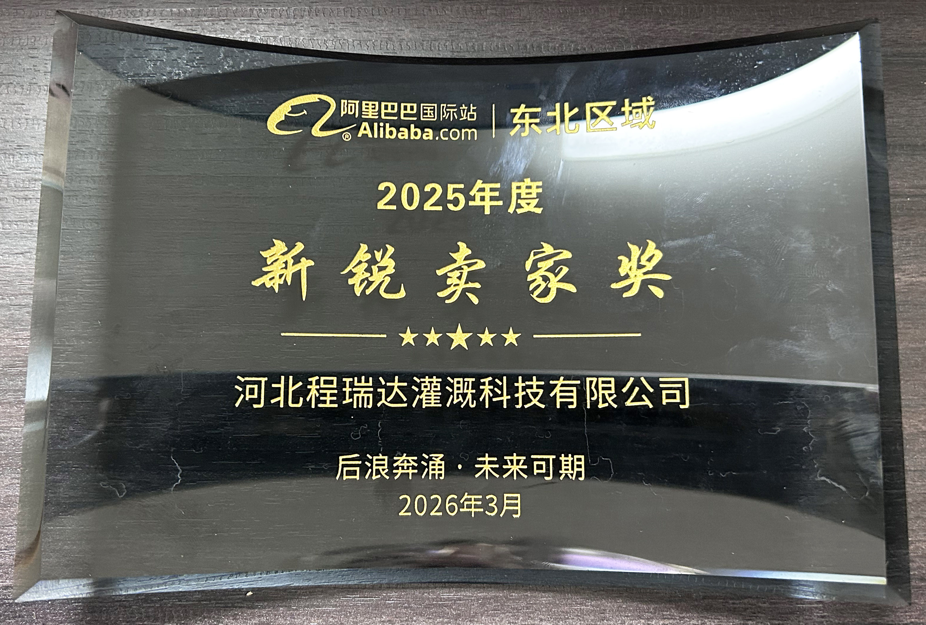 黄浦程瑞达灌溉 | 荣获阿里国际站新锐卖家奖